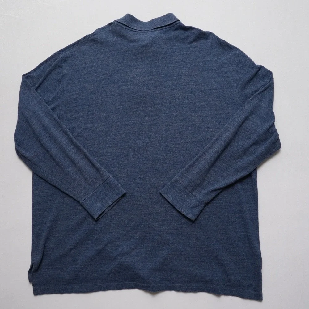 Polo Ralph Lauren Polo Mens 2XB Blue Heathered Pique Big Tall Red‎ Pony